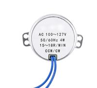 Baxnore 4W AC Synchronous Geared Motor, Low Noise Electric Motor with Auto Reverse, 50/60Hz 0.8-18 RPM, for Industrial Machines, Conveyors, Clocks (15-18RPM)