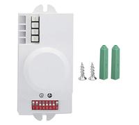 Baxnore 5.8GHz Microwave Sensor Switch TDL1918 AC85250V High Sensitivity Motion Detection Adjustable Delay Strong AntiInterference for Home Office Warehouse Automation PVC 41mm Siz