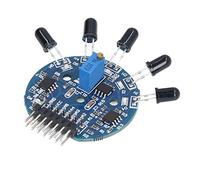 Baxnore 5 Way Flame Sensor Module Fire Extinguisher Sensor Board Digital Analog Output with Indicator Wide Detection Greater Than 120 Degree for Fire Detection