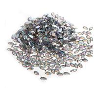 Baxnore 500pcs 7x15mm Sparkling Acrylic Crystal Horse Eye Flat Back Rhinestones for DIY Clothing Phone Case Decor Craft Projects 5 Colors White Blue Red Pink Purple (White)