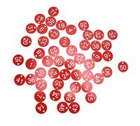Baxnore 50PCS Beehive Numbered Labels with Hole Classification Sign for Beekeeping Livestock Management Bright Red ABS Round Tags Easy Identification 1.4 Inch 50 Pack (1-50)
