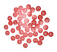 Baxnore 50PCS Beehive Numbered Labels with Hole Classification Sign for Beekeeping Livestock Management Bright Red ABS Round Tags Easy Identification 1.4 Inch 50 Pack (51-100)