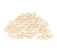 Baxnore 50Pcs Natural Wooden Buttons Handcrafted Log Round DIY Craft Buttons for Sewing Knitting Scrapbooking Clothing Decoration 20mm 0.8in