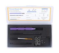 Baxnore 54 Pieces M2 5x0 45x2D Metric Thread Repair Kit Stainless Steel Wire Inserts with Drill Bit Tap Tool for Aluminum Soft Metal Thread Restoration