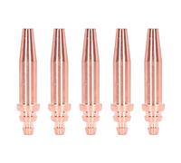 Baxnore 5Pcs Copper Acetylene Cutting Tips G02 1 Equal Pressure Torch Nozzle for Metal Fabrication Welding CNC Processed Durable Flame Cutting Machine Accessories