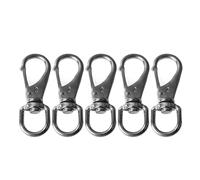 Baxnore 5Pcs Heavy Duty 316 Stainless Steel Swivel Snap Hook with 360 Degree Rotation Single Ended Eye Clip for Diving Fishing Keychains Pet Leashes and Outdoor Activities