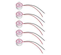 Baxnore 5Pcs High Sensitivity Buzzer Alarm Kit 80dB Loud Piezo Beep Active ABS Material for Home Security Industrial Equipment Safety Monitoring (White)