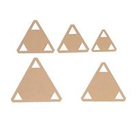 Baxnore 5Pcs Painting Templates Acrylic Triangular Geometric Reusable Copy Drawing Stencils Boards for DIY Crafts and Art Projects Durable Plastic Art Supplies for Adults Artists