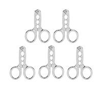 Baxnore 5PCS Stainless Steel Nut Cracker Set, 8.3x5.8 cm Ergonomic Walnut Pliers with Non Slip Handle, Multifunctional Sheller for Nuts Seeds Household