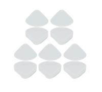 Baxnore 5pcs Triangle Makeup Puff Container Transparent Powder Puff Storage Box with Lid for Bead Capsules Earrings Nail Tips Office Powder Room Plastic