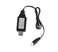 Baxnore 7.4V 800mAh USB Charger Cable with XH 3P Plug High Performance Fast for SCX24 AXI90081 1 24 RC Car Black Plastic Electronic Component 17g