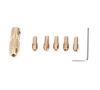 Baxnore 7Pcs Brass 4 Jaw Micro Drill Chuck Set for Small Electric Drills Precision Collet for Polishing Grinding and Drilling with Non Slip Design Durable Construction for DIY and