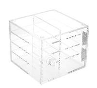 Baxnore 8 Layer Clear Acrylic False Eyelash Storage Box Large Capacity Makeup Organizer Case for Professional Lash Artists and Personal Use