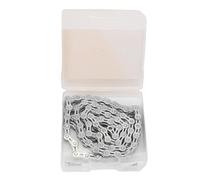 Baxnore 8 Speed Bicycle Chain Lightweight Half Hollow Alloy Steel Bike Speed Chain for Mountain Road Bikes with External Chamfer Design Strong Treading Force Bearing Includes 2 Cha (Silver)
