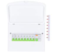 Baxnore 8-Way Leakage Circuit Breaker Distribution Box SEG-UK 8WAY 63A 30mA RCD + 8MCB