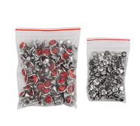 Baxnore 8mm Acrylic Diamond Studs Multicolor Rhinestone Crystal Rivets Decorative DIY Clothing Accessories for Leather Crafts Handbags Shoes Brass Edge Acrylic Beads 100 Pieces Pac (8mm Silver Edge