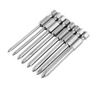 Baxnore 8PCS 75MM 1/4 INCH Shank Long HEX Cross Phillips Screwdriver BITS Set Durable S2 Alloy Steel for Electric Hand Tools and Drills