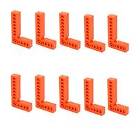 Baxnore 90 Degree Angle Ruler Durable Engineering Plastic Right Angle Positioner Tool with Multi Angle Markings for Woodworking Carpentry and DIY Projects 3 Inch 10 Pack