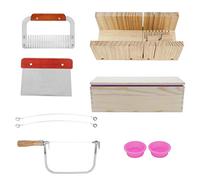 Baxnore 9PCS Silicone Soap Kit with Wood Bread DIY Soap Making Tools Multi Functional Baking Mold for Soap Candle Cake Bread Chocolate Crafters Purple Large Size 1200ml Capacity