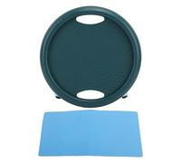 Baxnore Abdominal Exercise Wheel Board 4 Rollers 360 Degree Swivel Heavy Duty Core Trainer Slide Plate for Home Gym Fitness PP Material Unisex 150kg Capacity (Dark Green)