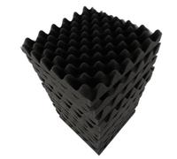 Baxnore Acoustic Foam Panels 12 Pack 30x30x5cm Egg Crate Soundproof Padding for Studio Theater Block Unwanted Noise Eliminate Reverb Echoes Foam Black Red Grey Purple Blue 11.8x11. (Black)