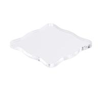 Baxnore Acrylic Stamp Block Clear Transparent Stamping Tool with Curved Handle for DIY Rubber Stamps Card Making Scrapbooking Craft Projects 1PC Acrylic Material (TL007 10cmx10cm)