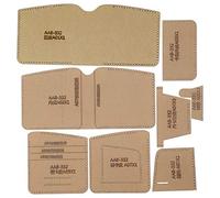 Baxnore Acrylic Wallet Template Leather Craft Stencil DIY Purse Making Pattern Tool Clear Transparent Short Wallet Design Guide for Leather Workers Crafters 8 Pack