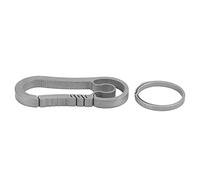 Baxnore Alloy Keychain Quick Release Key Holder Clip for Backpack Keys Outdoor Gear Durable Lightweight Rust Proof Key Ring Accessories 3.5 Inch (Grey)