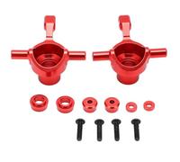 Baxnore Aluminum Alloy Front Knuckle Arms Set Upgrade Parts High Performance Durable Lightweight RC Car Accessories for TT02 Remote Control Vehicle 44x42x23mm (Red)