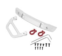 Baxnore Aluminum Alloy RC Front Bumper Heavy Duty U Shape Hook Design Impact for 1/24 SCX24 Bronco Off Road RC Cars (Silver)