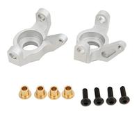 Baxnore Aluminum Alloy Steering Hub Mount Front Axle Seat CNC Precision Machined Anodized Surface Upgrade Accessories for Axial Wraith RR10 RC Crawler Spare Parts Black Silver 3.57 (Silver)
