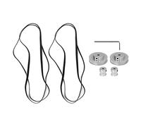 Baxnore Aluminum Alloy Timing Pulley Set 60T 20T with Rubber Belt High Precision Transmission Gear for 3D Printer CNC Machine 4Pcs Pulleys 2 Belts Included Hex Key Durable Construc (5mm / 0.2in Bore)
