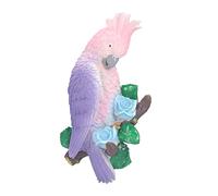 Baxnore Artificial Bird Garden Ornaments Exquisite Handcrafted Realistic Red Macaw Sculpture for Outdoor Garden Decoration Home Desk Decor Synthetic Material 25 x 15cm