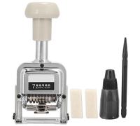 Baxnore Automatic Numbering Machine, 7 Numder Seal, Automatic Number Stamp, Automatic Transposition, Numberer Stamp for Office Equipment School Supplies