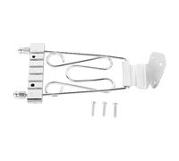 Baxnore Bass Bridge Tailpiece Zinc Alloy 6 String Electric Bass Bridge Replacement Adjustable Jazz Bass Trapeze Bridge Tailpiece for Electric Bass Guitar Accessories (Silver)