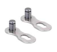 Baxnore Bicycle Chain Connector Quick Release Link 10 Speed High Strength Alloy Steel Mountain Bike Chain Repair Parts Silver Gold 20x6x5mm 2 Pairs (1 Pair)