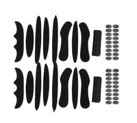 Baxnore Bicycle Helmet Liner Replacement Sponge Pad Set Soft Durable Comfortable Hook&loop Foam Pads for Cycling Electric Bike Helmet Accessory Adults Black 28g 2 Sets