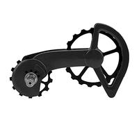 Baxnore Bicycle Pulley Rear Derailleur Guide Wheel High Performance Metal Ceramic Uncoated Oversized Aluminum Pulley with Standard Bearings for Smooth Gear Shifting Durable Lightwe (Black ceramic)