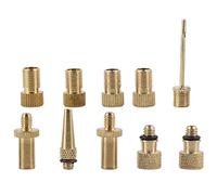 Baxnore Bicycle Valve Conversion Nozzle 10PCS All Brass Bike Valve Adapter Kit French to US Converter for Mountain Bikes Swimming Rings Sports Balls Gold