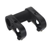 Baxnore Bike Double Stem Hollowout Ultralight Conversion Accessory Extend Bike Frame Length for Comfortable Riding Posture Aluminium Alloy Black Red Golden Silver (Black)