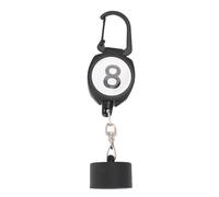 Baxnore Billiard Chalk Holder with Retractable Cord Premium ABS Pool Cue Chalk Keeper Portable Keychain Design for Players and Professionals Durable Billiard Accessory (Round 2.6in)