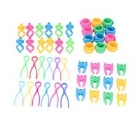Baxnore Bobbin Holder Clips, 48PCS Spool Fixing Clamps, Plastic & Silicone Thread Collection Clips for Embroidery, Quilting Craft Organizers