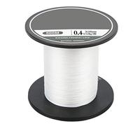 Baxnore Braided PE Fishing Line 8 Strands Multifilament Fishing String Ultra Strong Lure Wire 500m High Density Smooth Wire Body for Sea Fishing Reservoir Fishing Pool Fishing Lure (0.4)