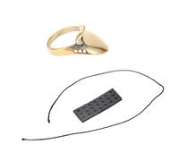 Baxnore Brass Archery Thumb Ring Protective Finger Guard for Traditional Bow Mongolian Spread Outdoor Sports Gold Color (24)
