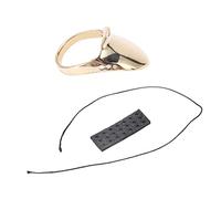 Baxnore Brass Archery Thumb Ring Protective Finger Guard for Traditional Bow Mongolian Spread Outdoor Sports Gold Color (22)