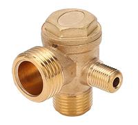 Baxnore Brass Check Valve Heavy Duty One Way Non Return Valve for Air Compressor Systems Threaded Connection 20.5 x 16.5 x 10mm Size High Pressure Air Pump Accessories