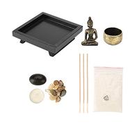 Baxnore Buddha Candlestick Set Meditation Decor with Buddha Glass Tealight Holder Incense Stick Holder and Decoration Stones for Home Altar Zen Relaxation Buddhism Devotees Spiritu