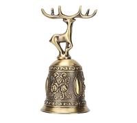 Baxnore Butler Bell, Metal Tea Hand Bell, Deer Shape Hand Bell, Handheld Loud Call Service Bell, Zinc Alloy School Bells, Reception Bell for Dining Table (Bronze)