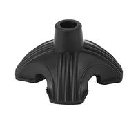 Baxnore Cane Tip Walking Rubber Foot Pad Replacement 4 Prong Self Standing Non Slip Base for Seniors Adults Sturdy Durable Shock Absorbing Cane Tips for Standard Folding Canes Blac