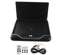 Baxnore Car Roof Monitor Flip Down 1080P 16 Color Touch Control Ambient Light USB Input Overhead Display Screen for Cars RVs Boats (Black)